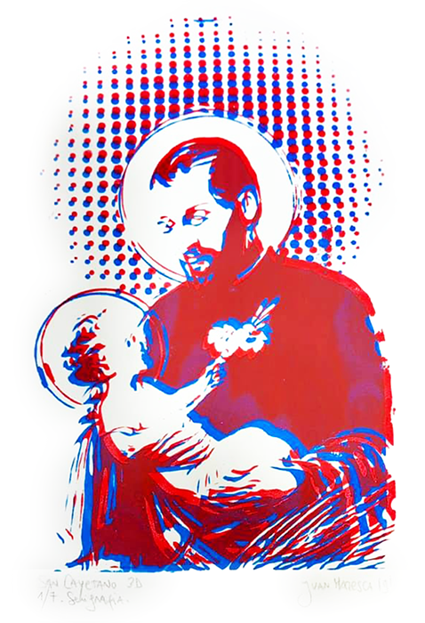 San Cayetando 3D - Serigrafia
